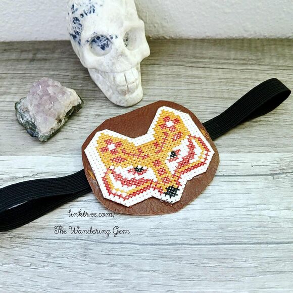 OOAK Fox Eye Patch, Adjustable Costume Accessory, Statement Vision Ocular Aid - Picture 1 of 6